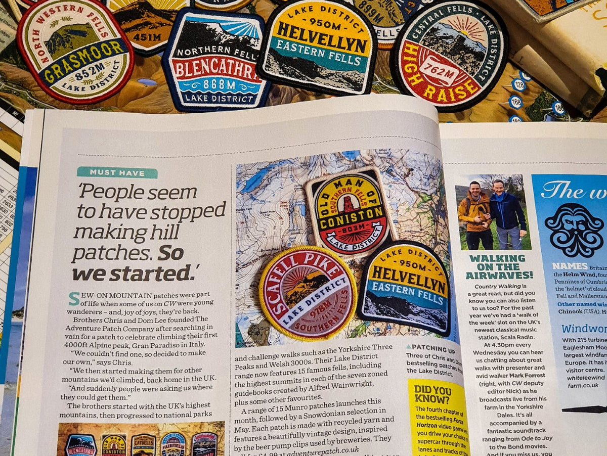 Lake District Fells hiking patches - as featured in Country Walking Magazine!