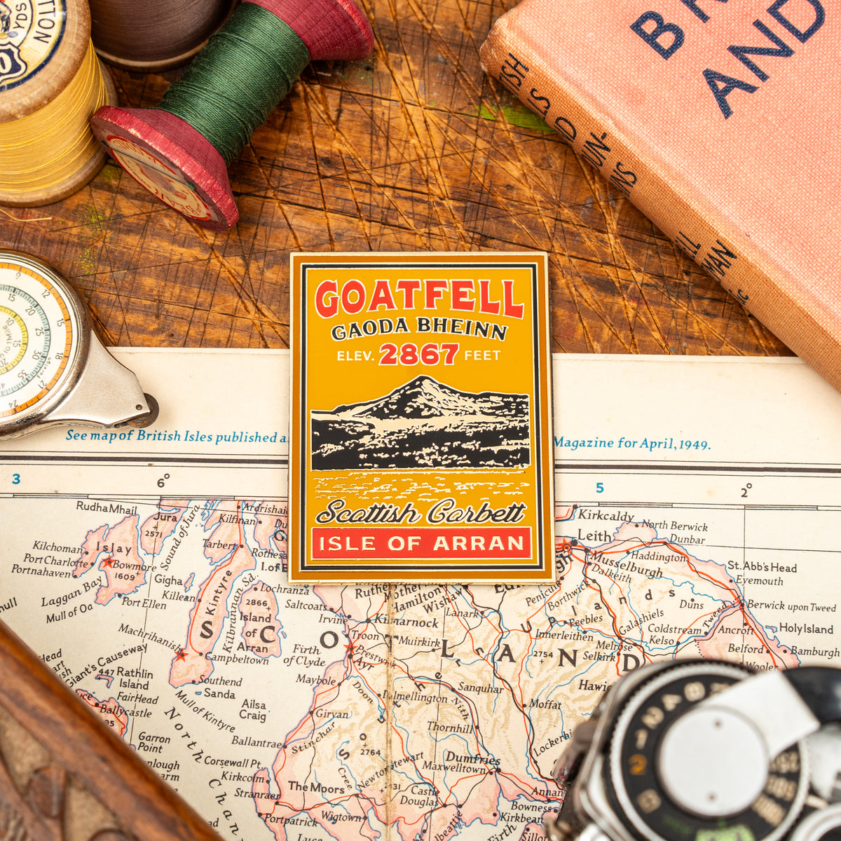 Goatfell hard enamel fridge magnet - highest point on the Isle of Arran, Scotland