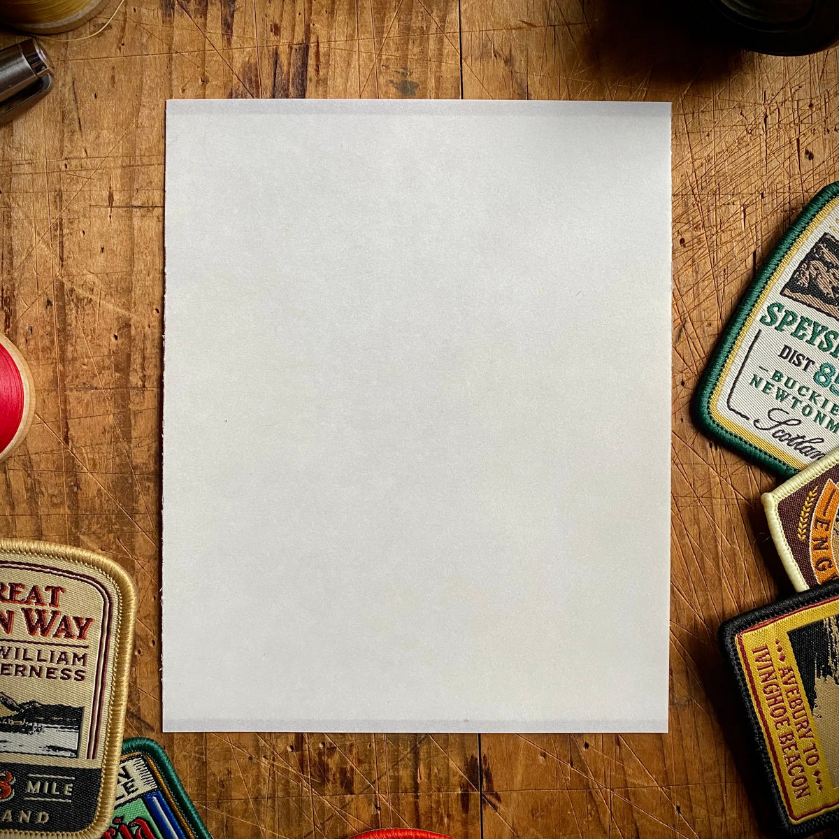 Patch adhesive sheet single pack product shot - cut to fit adhesive for applying woven patches