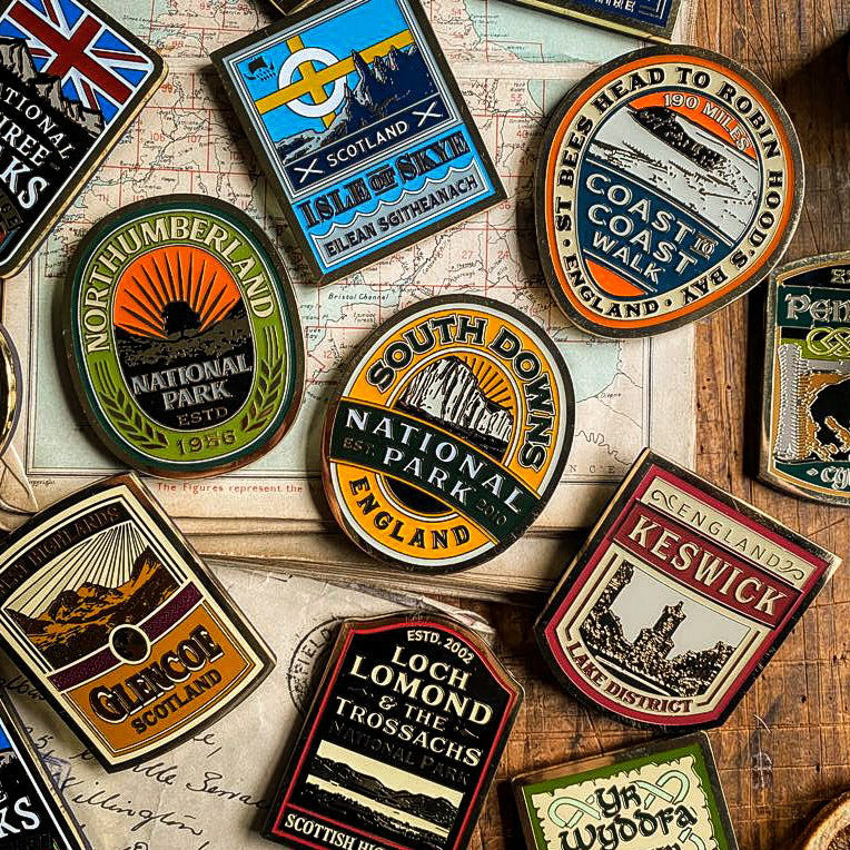 Adventure fridge magnets on a fridge - Coast to Coast Walk magnet included