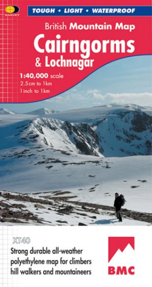 Cairngorms & Lochnagar (British Mountain Map) by Harvey Maps – 1:40,000 waterproof map cover