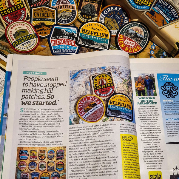 Lake District Fells hiking patches - as featured in Country Walking Magazine!