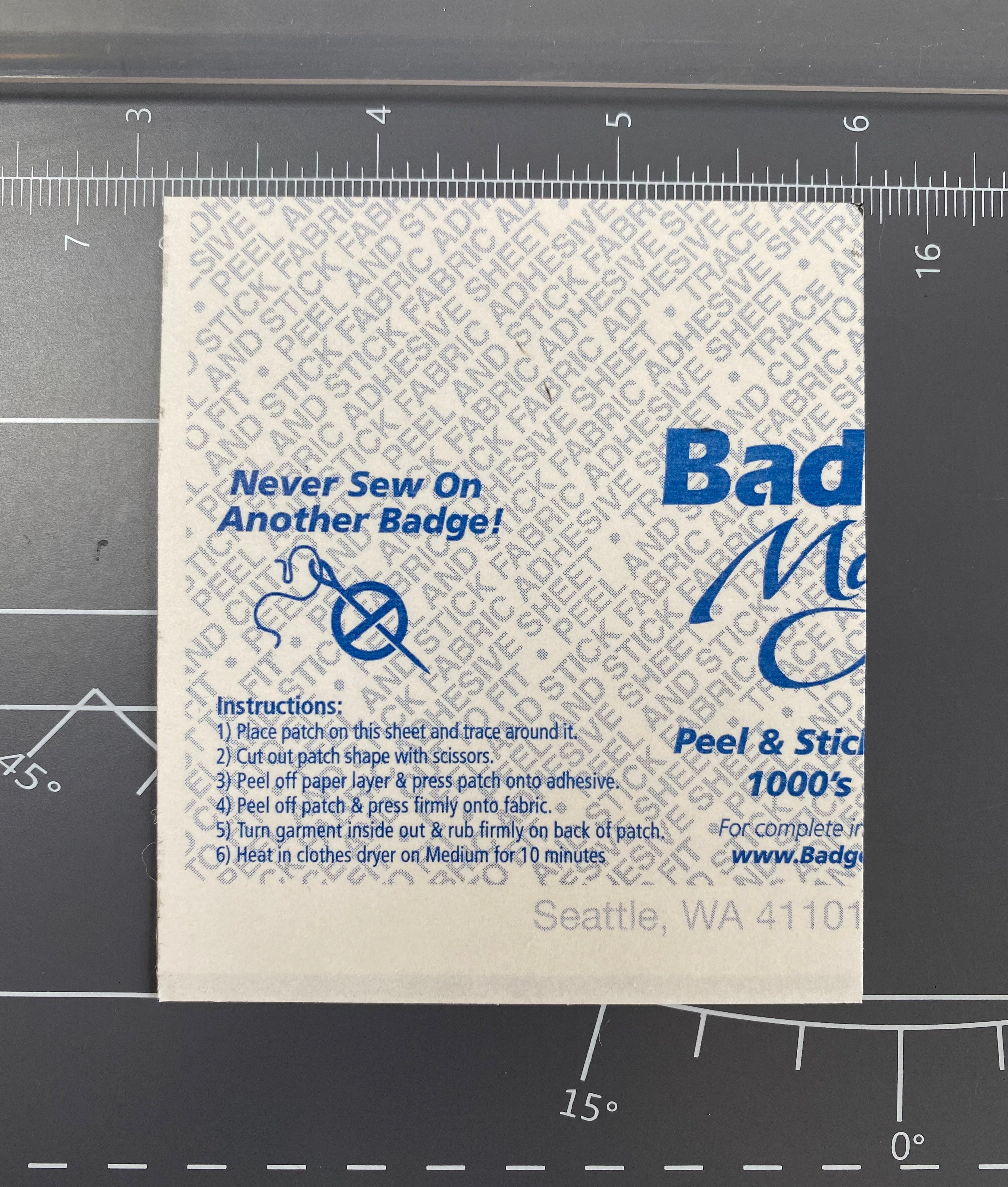 Never sew on another patch!
