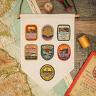 Adventure Patch Company flag pennant lifestyle shot - promotional outdoor brand pennant