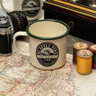 Scafell Pike hard enamel camp mug - England's highest mountain, retro beer pump clip design