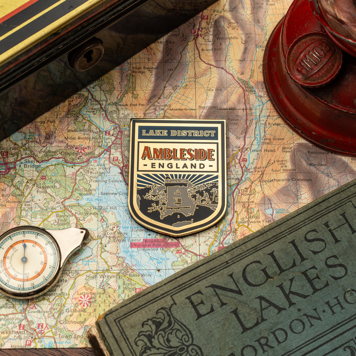 Ambleside fridge magnet product shot - hard enamel magnetic keepsake displayed