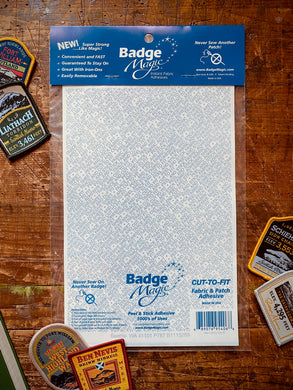 Badge Magic, patch adhesive sheet (cut to fit - up to 8 patches!)