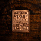Badger Divide bikepacking retro woven patch - iconic Scottish off-road cycling route, velcro-backed patch