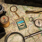 Bakewell hard enamel keyring - historic Peak District market town, pub sign design