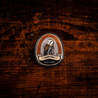 Barn Owl hard enamel pin - iconic British bird of prey, wildlife design, butterfly clasp
