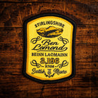 Ben Lomond retro woven patch – iconic Scottish Munro, Loch Lomond, whisky label design, iron-on