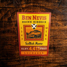Ben Nevis waterproof vinyl sticker – 62mm x 62mm, UV resistant, dishwasher safe, Scottish mountain sticker