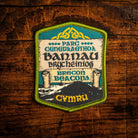 Bannau Brycheiniog (Brecon Beacons) Celtic design woven patch – Welsh national park, iron-on backing