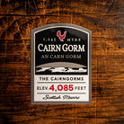 Cairn Gorm waterproof vinyl sticker – 62mm x 62mm, UV resistant, dishwasher safe, Cairngorms sticker