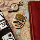 Catbells fridge magnet close-up - hard enamel magnetic keepsake for Lake District fell walkers