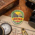 City of Lincoln fridge magnet close-up - hard enamel magnetic keepsake for Lincoln visitors