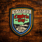 Cumbria Way retro woven patch - long distance trail through the heart of the Lake District, iron-on backing