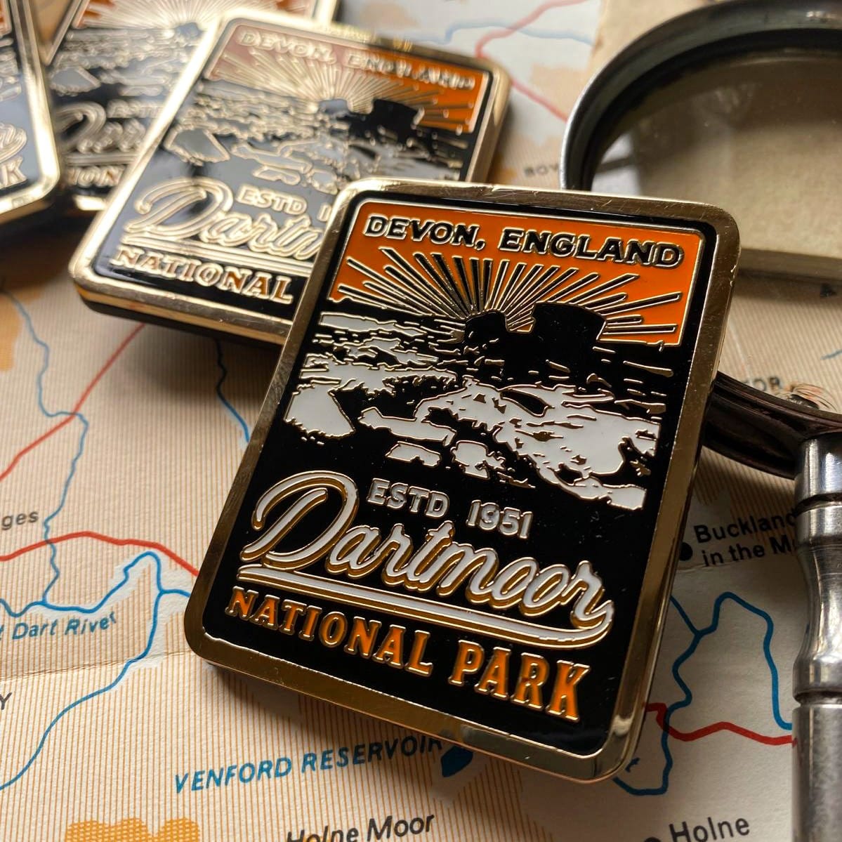 Adventure fridge magnets on a fridge - Dartmoor National Park magnet included
