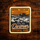 Dartmoor National Park retro woven patch – beautiful national park in south west England, iron-on backing
