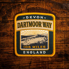 Dartmoor Way retro woven patch – 108 mile circular route through Dartmoor National Park, iron-on