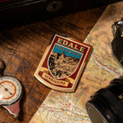 Edale fridge magnet close-up - hard enamel magnetic keepsake for Peak District visitors