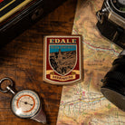 Edale hard enamel fridge magnet - Peak District village and start of Pennine Way, pub sign design