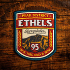Ethels completer retro woven patch – celebrating climbing all 95 Ethels in the Peak District, iron-on