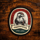 Eurasian Otter retro woven patch - beloved British riverside mammal, wildlife patch, iron-on backing