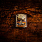 Glencoe hard enamel pin - stunning West Highlands glen, whisky label design, butterfly clasp
