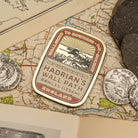 Hadrian's Wall Path fridge magnet close-up - hard enamel magnetic keepsake for trail walkers
