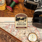 Isle of Arran hard enamel fridge magnet - Scotland in Miniature, whisky label design