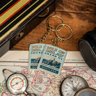 Isle of Islay keyring close-up detail - hard enamel keyring for island visitors