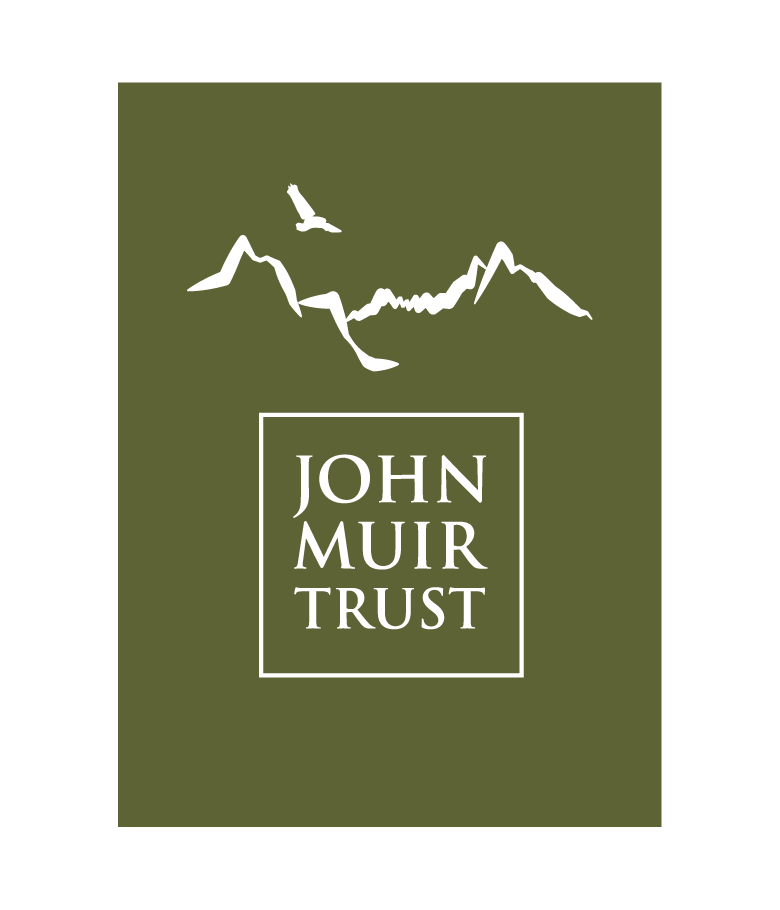 John Muir Way bikepacking patch and lifestyle shot - retro woven patch for cycling enthusiasts