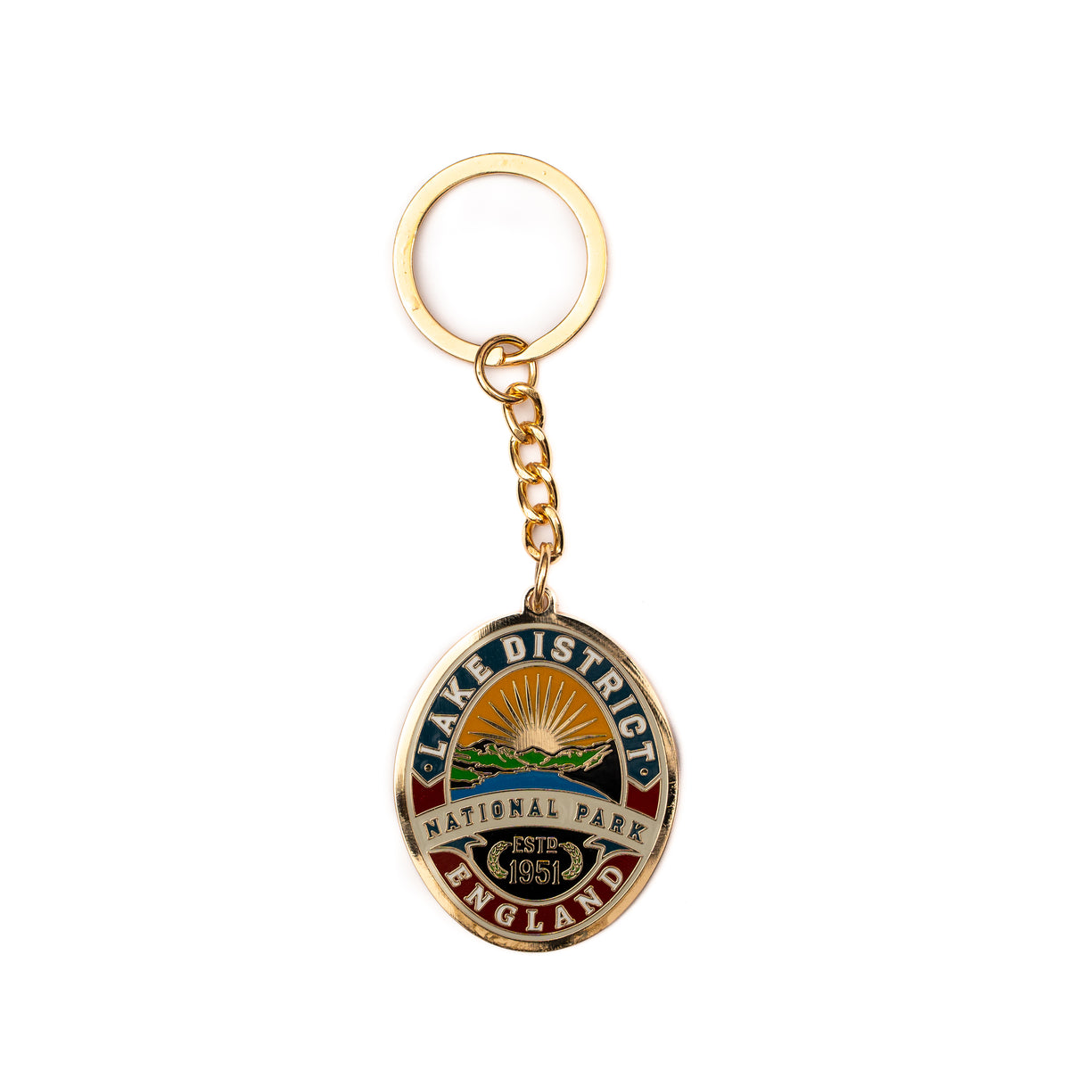 Lake District National Park hard enamel keyring - beer pump clip design, for outdoor enthusiasts