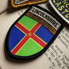 Lincolnshire patches collection including County of Lincolnshire - retro woven patches