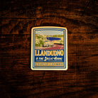 Llandudno hard enamel fridge magnet - popular North Wales coastal town, Celtic design