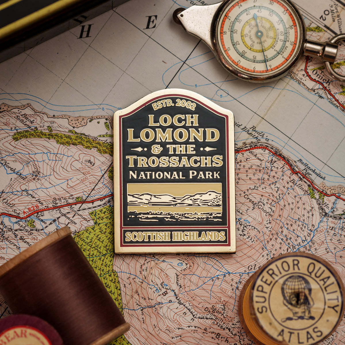 Loch Lomond and The Trossachs National Park hard enamel fridge magnet - Scottish national park design