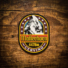 Matterhorn waterproof vinyl sticker – 5cm x 6.4cm, UV resistant, dishwasher safe, iconic Alps mountain sticker