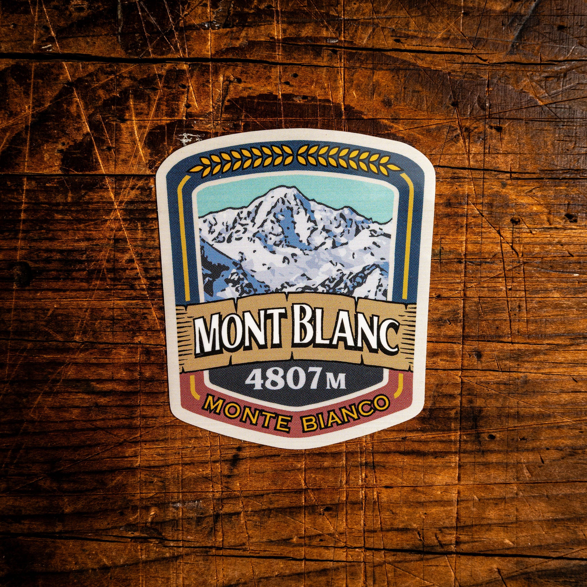 Autocollant Tour Du Mont Blanc - 10x10cm, Vinyle Mat Blanc - Décoration Pour Voiture, Ordinateur, équipement De Randonnée