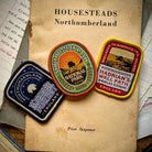 Northumberland patches collection on outdoor gear – Hadrian's Wall Path patch included