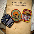 Northumberland patches collection including Kielder Forest - retro woven hiking patches