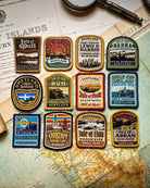 Scottish island patches on display – Isle of Arran and Isle of Mull patches in collection