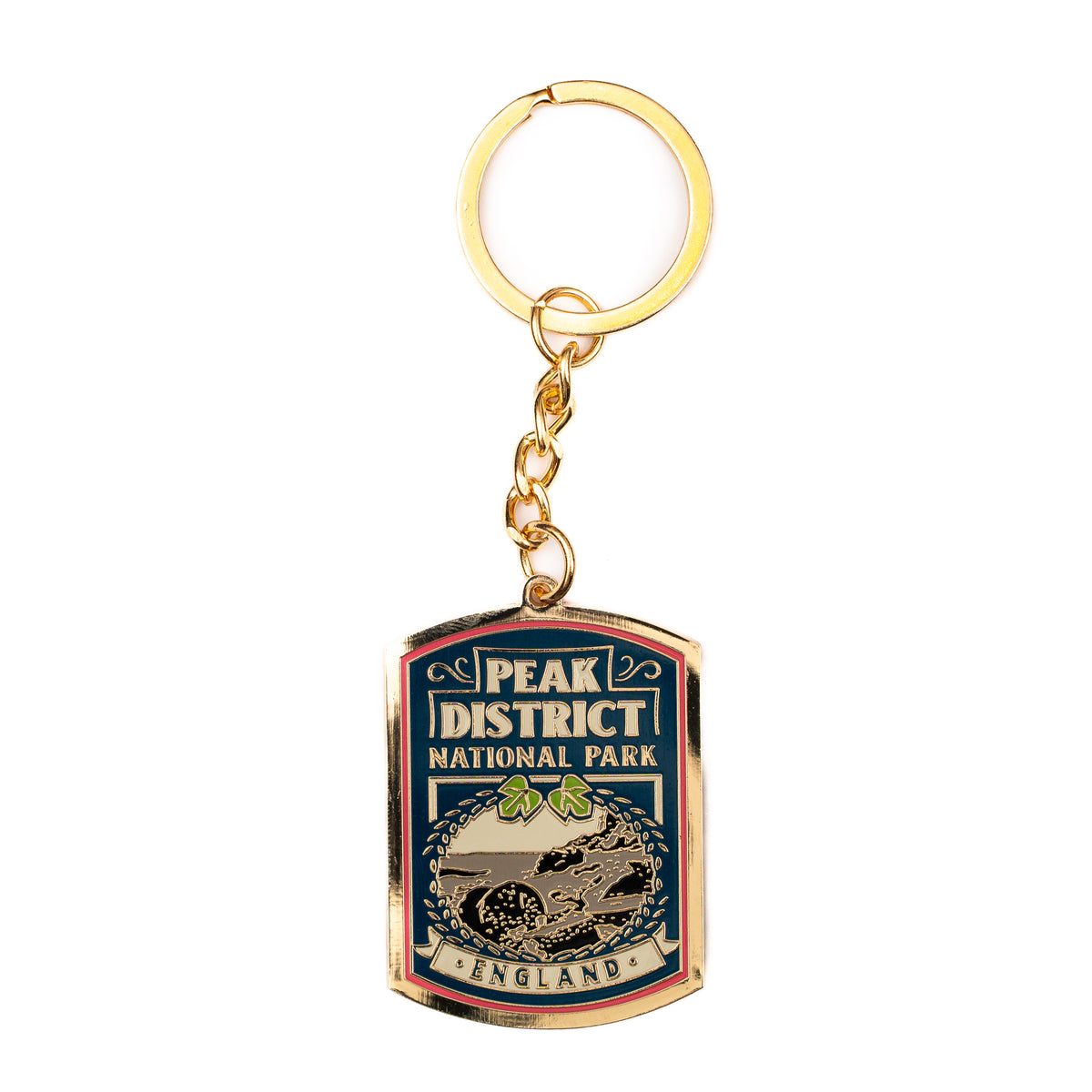 Peak District National Park hard enamel keyring - UK's first national park design