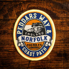 Peddars Way & Norfolk Coast Path retro woven patch – 130 mile national trail in east England, iron-on