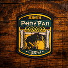 Pen Y Fan Celtic design woven patch – highest mountain in south Wales, Brecon Beacons, iron-on backing