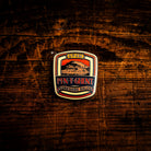 Pen Y Ghent hard enamel pin - classic Yorkshire Three Peaks fell, pub sign design, butterfly clasp