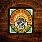 Pike of Stickle retro woven patch – Central Fells Langdale Pikes Wainwright, Lake District, iron-on