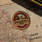 Robin Hood's Bay fridge magnet close-up - hard enamel magnetic keepsake for walkers