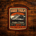Sgurr Thuilm retro woven patch - Munro in Glenfinnan, West Highlands, whisky label design, iron-on