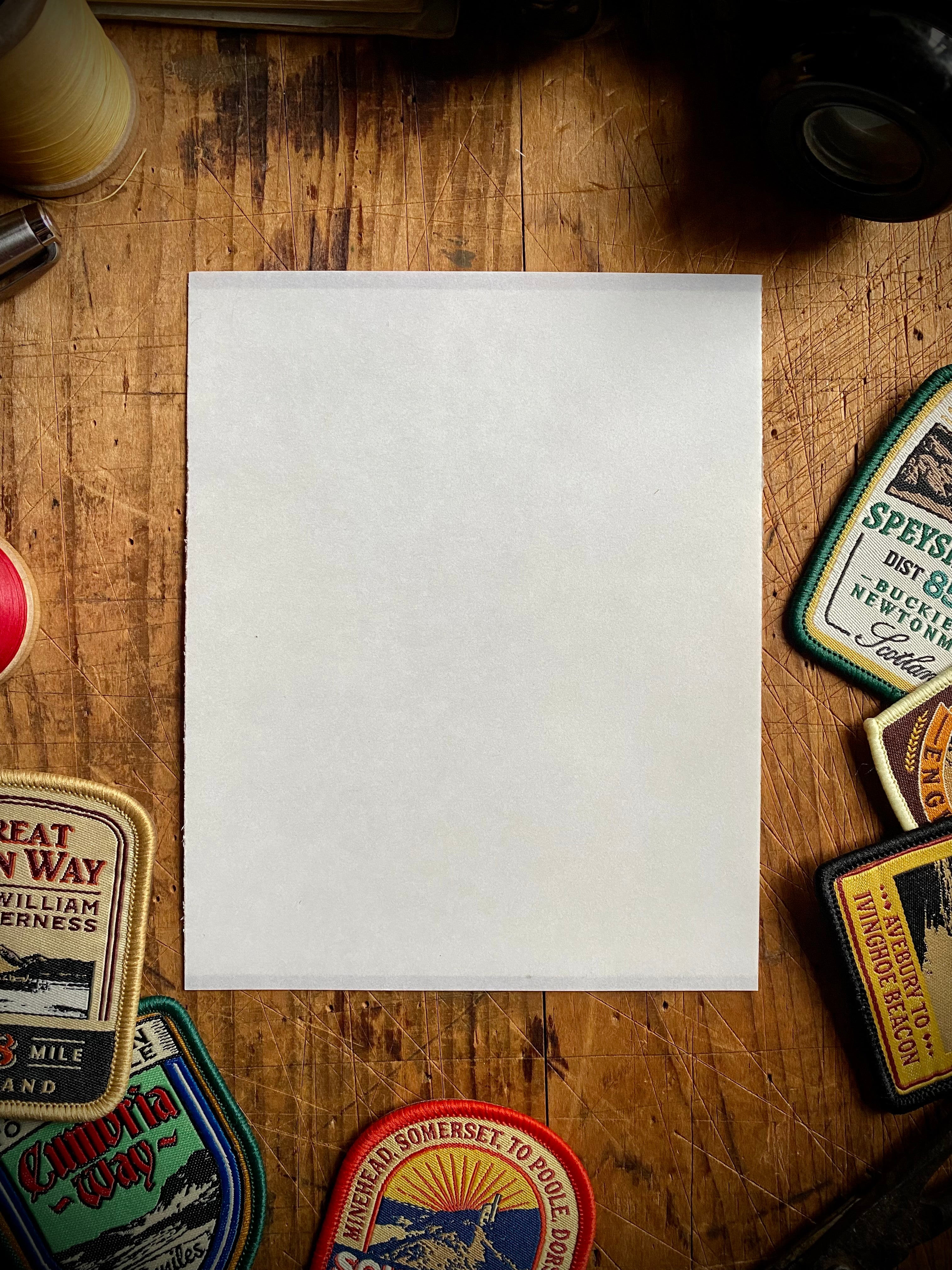 Patch adhesive sheet single pack product shot - cut to fit adhesive for applying woven patches